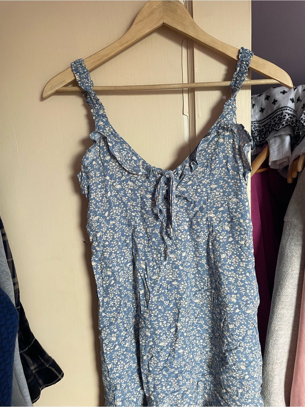 American Eagle Outfitters Blue Floral Mini Dress